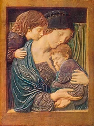 Mutter und Kinder, um 1900