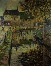 Kanal durch ein Dorf