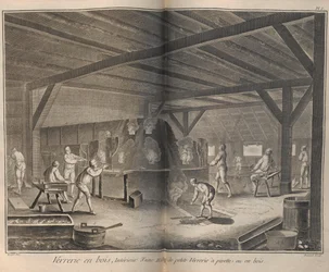 Glasherstellung. Aus der Encyclopédie von Denis Diderot und Jean Le Rond d