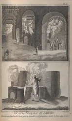 Glasherstellung. Aus Encyclopédie von Denis Diderot und Jean Le Rond d