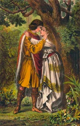 Posthumus. Meine Königin! Meine Herrin! O Dame, weine nicht mehr. Cymbeline: Akt I, Szene I, ca. 1875