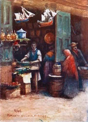 Ein Kochladen im Mercato Vecchio, vor seinem Abriss 1884