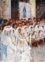 Eine Erstkommunion in der Kathedrale von Fiesole