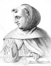 Deutscher Dominikanermönch, Wissenschaftler, Philosoph und Theologe, Kupferstich von Cooper Rober