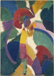 Frau mit Sonnenschirm, 1913
