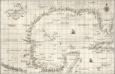 Karte des Golfs von Mexiko (1646) von Robert Dudley