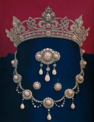 Parure aus Diamanten und Perlen - Das Geschenk von HRH The Prince of Wales, 1863