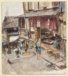Eine Straße in Ikao, Japan, III