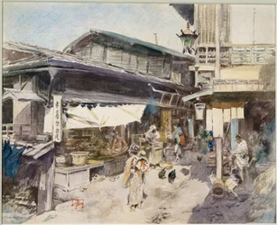 Straßenszene in Ikao, Japan