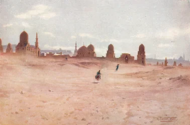 Ein staubiger Tag an den Gräbern der Kalifen, um 1880, 1904