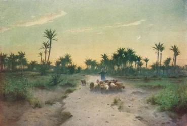 Im Land Goshen - Abend, ca. 1880, 1904