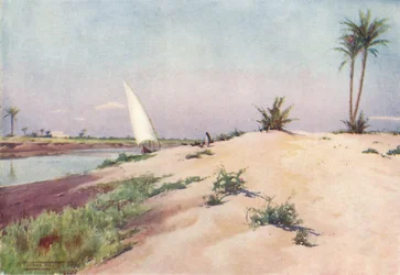 Am Ismailia-Kanal, in der Nähe von Tel-El-Kebir