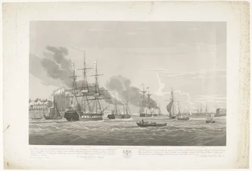 Abfahrt von zwölf niederländischen Handelsschiffen aus dem Hafen von Portsmouth, 1833 (Platte 2)