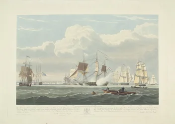 Abfahrt von zwölf niederländischen Handelsschiffen aus dem Hafen von Portsmouth, 1833 (Platte 3)