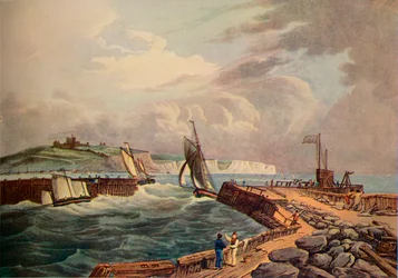 Kutter beim Einlaufen in den Hafen von Dover, 1819
