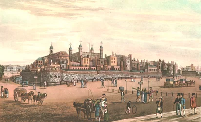 Der Tower von London, um 1821