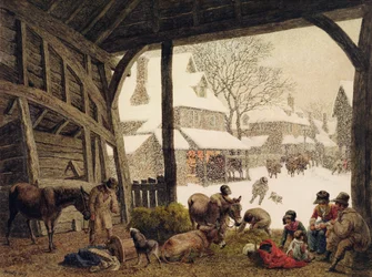 Ein Dorfschneeszene, 1819