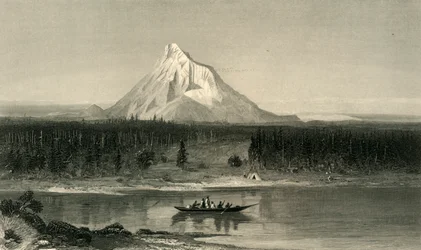 Mount Hood, vom Columbia, 1872