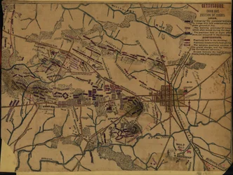 Gettysburg dritter Tag. Position der Truppen