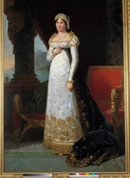 Ganzkörperporträt von Laetitia Bonaparte (Letizia Maria Ramolino) (1750-1836), Madame Mère Gemälde von Robert Lefèvre (1755-1830) 1813. Versailles, Musée du Château