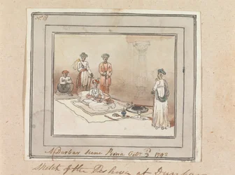 Eine Durbar-Szene, Poona, 3. Oktober 1792