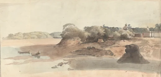 Gebäude an einem Fluss