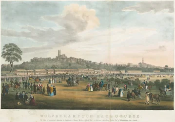 Wolverhampton - Rennbahn: Farbige Lithographie, undatiert [ca. 1826]