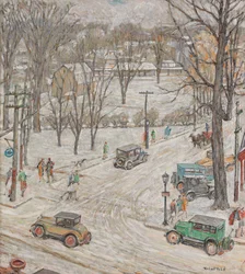 Straßenszene im Winter
