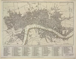 Ein Plan von London, Westminster und Southwark