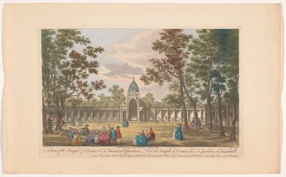 Ansicht des Tempels von Comus in den Vauxhall Gardens in London