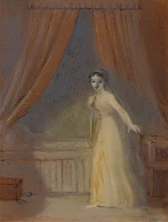 Julia kurz vor der Einnahme ihres Schlaftrunks