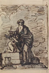 Studie von Abraham, der von Gott geprüft wird