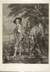 Karl I., König von England, mit James, 1. Herzog von Hamilton