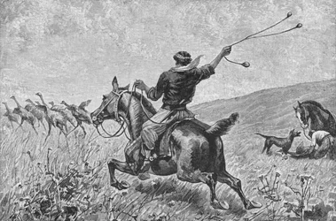 Das Werfen der Bolas, ca. 1885