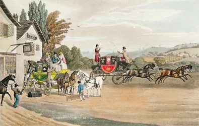 Eine Londoner Post- und Kutschenstation