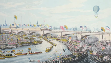Eröffnung der neuen London Bridge durch König Wilhelm IV. und Königin Adelaide, 1831
