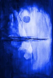 Abstraktes blaues Mondlicht