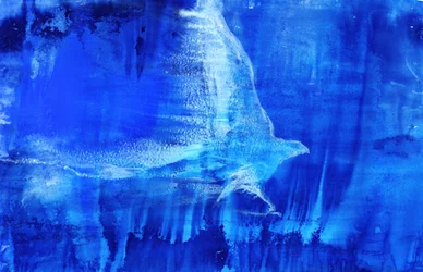 Ätherischer blauer Vogel