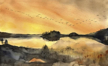 Goldener Seeuferflug