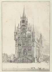 Ansicht des Rathauses, Gouda