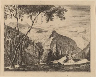 Felsige Landschaft mit Kreuz: pl.5