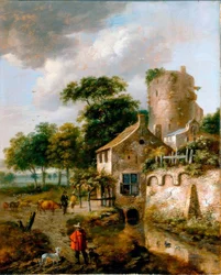 Landschaft mit Turm
