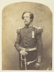 Hauptmann Verschoyle von den Grenadier Guards, ein früher Fotograf, aufgenommen auf der Krim