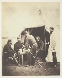 Generalmajor Garrett und Offiziere des 46. Regiments