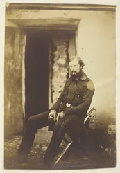 Prinz Eduard von Sachsen-Weimar, auf dem Schlachtfeld aufgenommen, Krim