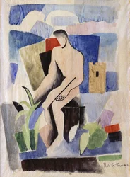 Mann auf dem Land, Studie für Paludes, ca. 1920