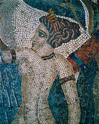 Diane beim Baden, 2.-3. Jahrhundert (Mosaik)