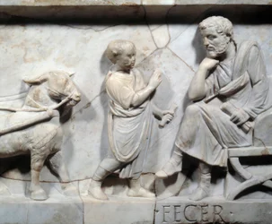 Fragment des Sarkophags von Marcus Cornelius Statius (Detail)