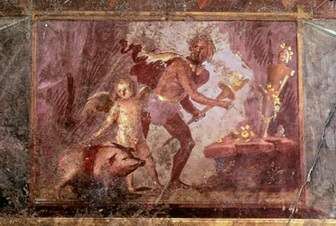 Fresko aus der Villa der Mysterien, Pompeji