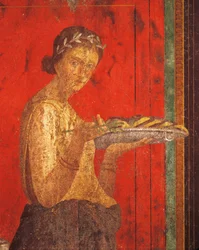 Einweihungsriten des Dionysoskults, Fresko aus der Villa Dei Mysteri